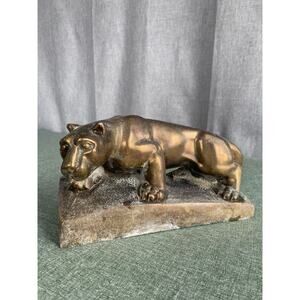 Vintage 1930s Penn State Nittany Lion Radiator Mascot - Cast Metal Hood Ornament